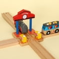 thumbnail image 2 of Accesorios de vías de tren de madera a granel, plataforma de barricada, escena de pista, juguetes educativos, 2 of 4