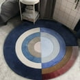 Premium Round Rug with Circular Design made with 100% New Zealand Wool ...