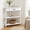 Milk White, variant on 3-Tier Triangle Corner End Table with Solid Wood Legs and Waterproof Top - Brown