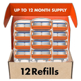 thumbnail image 1 of Gillette Fusion5 Recharges de Lames de Rasoir pour Hommes, 12 Unités, Lubrastrip pour un Rasage Plus Confortable Haute Qualité, 1 of 4