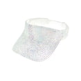 thumbnail image 1 of Top Headwear Full Rhinestone Sun Visor - White, 1 of 1