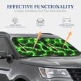 thumbnail image 4 of Disketp 2 Piece Green Lightning Pattern Windshield Sunshades,Folding Windshield Sun Shade For Car Suv Trucks Sedan,Blocks Uv Rays Sun Visor Protector-Medium, 4 of 7