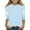 Light Blue, variant on SuTry Children's Halloween Print Tops Three Quarter Sleeve Round Neck Bottom Shirt Top for Kids Festive Outdoor Indoor Blouses(Army Green,120)