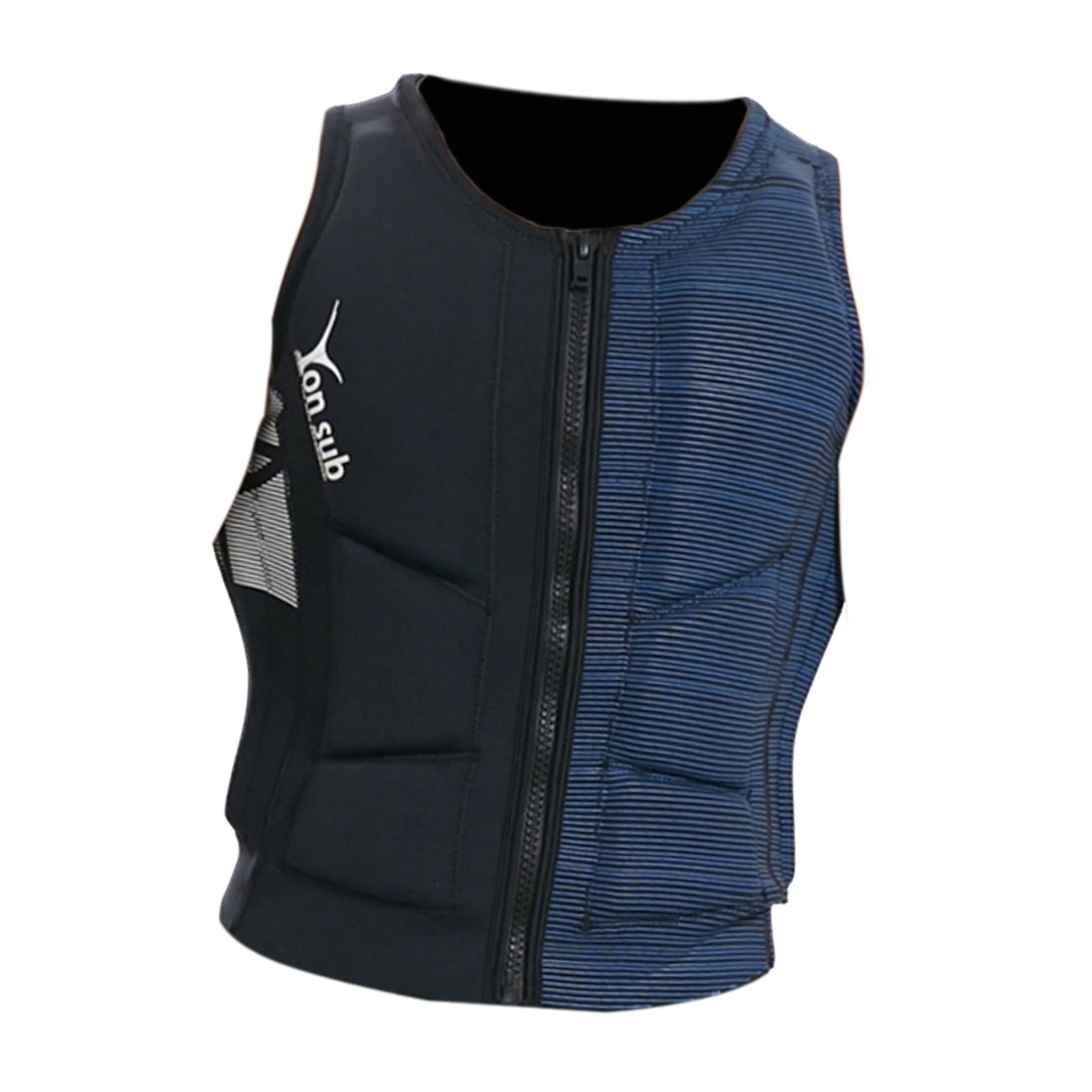 harayaa Life Vest Portable Summer Buoyancy Aid for Motorboat Paddleboarding Swimming XL blue black