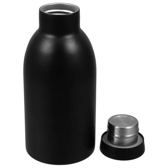 Hytrove Portable Reusable Insulated Stainless Steel Water Bottle with Leakproof Lid Black