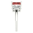 thumbnail image 3 of 4ct emerald cut red natural garnet 14k white gold 3 stoneBridal Wedding Engagement Promise Anniversary Ring for Women size 11, 3 of 8