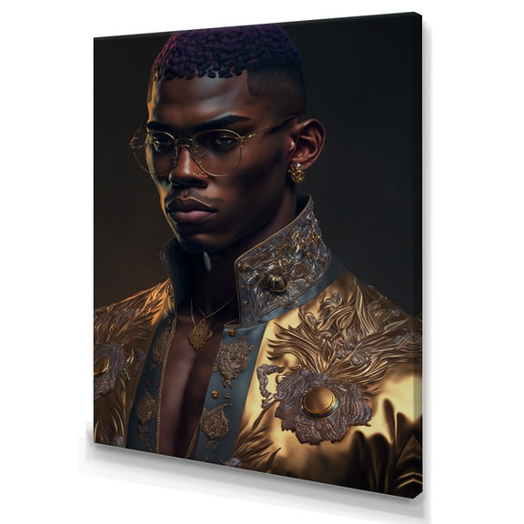 Designart Fashion Muscular Man With Sun Glasses IX Canvas Wall Art