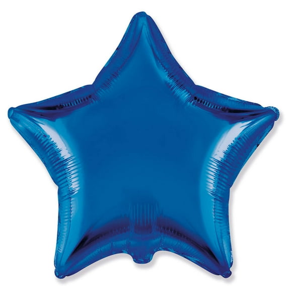 18 inch Star - Metallic Blue Foil Mylar Balloon - Party Supplies Decorations