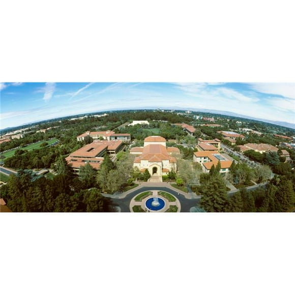 Aerial View of Stanford University Stanford California USA Poster Print, 36 x 12