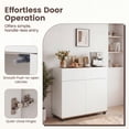 thumbnail image 4 of ELLEGNT Buffet Cabinet with Push‑to‑Open Doors – Sideboard Storage and Drawer for Kitchen, White, 4 of 10