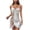 White, variant on JSGEK Women Sheer Lace and Satin Panel Chemise Dress Bow Accent Adjustable Straps Nightwear Lingerie Set Red XL