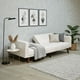 thumbnail image 5 of Ilios Innova | Sofá Cama Aren Tapizado en Lino Beige Diseño Nórdico con Respaldo Dividido Reclinable Brazos y Estructura de Madera Sólida Futón Moderno para Sala de Estar, 5 of 9