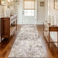 thumbnail image 1 of x Area Rug Washable Neutral Rugs for Living Room Thin Low Pile Bedroom Carpet Modern Abstract Carpet Rugs for Living Room Bedroom Entrance(/Camel), 1 of 7