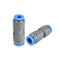 thumbnail image 4 of Straight Push Connectors 8mm to 6mm Quick Release Pneumatic Connector Plastic Union Tube Fitting Grey 5Pcs, 4 of 5