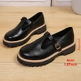 thumbnail image 5 of Miluxas Women's Leather Mary Janes Shoes Flats Chunky Low Heels Platform Retro Classics Round Toe Ankle Strap Black 5.5(36), 5 of 9