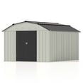 thumbnail image 5 of Patiowell 10x12 Steel Outdoor Storage Shed, Barn Style Outdoor Utility Shed with Lockable Doors for Garden, Backyard, Patio, 5 of 9