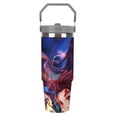 thumbnail image 3 of Demon Slayer 30 Oz Tumbler With Handle And Straw, Stainless Steel Vacuum Travel Mug, Double Wall Vacuum Insulated Tumbler With Lid, Water Bottle for Gifts Party Office Coffee, 3 of 8
