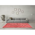 thumbnail image 3 of Ahgly Company Machine Washable Indoor Square Abstract Red Modern Area Rugs, 6' Square, 3 of 4