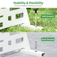 thumbnail image 5 of MAYEERTY 72 × 35in Outdoor Privacy Screen with Stand Metal Balcony Decorative Screen, White, 5 of 7