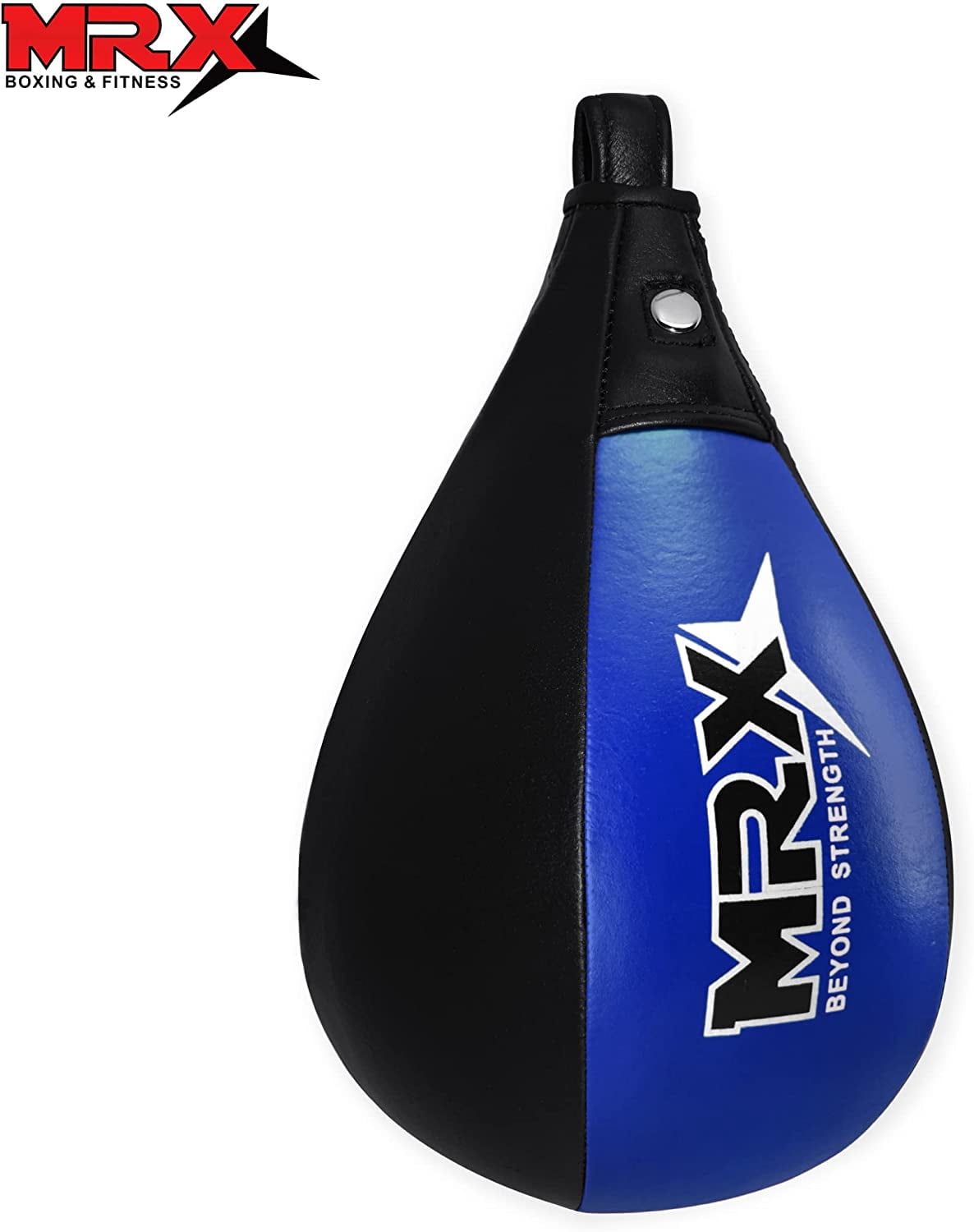 MRX Speed Punching Bags Genuine Leather MMA Training Speed Bag Muay Thai SpeedKills Punching, Dodge Striking Bag for Workout Pro Boxing Bag for Home Gym Kids, Men, Women Black Blue