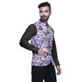 thumbnail image 2 of Atasi Casual Jacket For Men Printed Nehru Jacket Mens Wedding Indian Waistcoat Mandarin Blazer-XX-Large, 2 of 6
