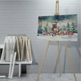 thumbnail image 4 of Merry Christmas Santa Reindeer Antlers Pug Sleigh Xmas Winter Holiday Horizontal Matte Canvas Poster Dog Lover Gifts Wall Art Home Decor - 00023, 4 of 5