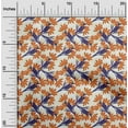thumbnail image 2 of oneOone Velvet Orange Fabric Floral Sewing Craft Projects Fabric Prints By Yard 58 Inch Wide, 2 of 4