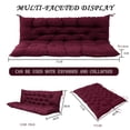 thumbnail image 5 of Outdoor Swing Cushions, Waterproof Thicken Porch Swing Cushions with Ties, 2-3 Seater Patio Swing Replacement Cushion for Backyard, Lawn and Garden（Wine red-40*70in）, 5 of 6