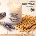 thumbnail image 3 of 7oz White Matte Glass Candle, Lavender Scented, Friendship Gift, Aromatherapy Candle for Home, Gift for Best Friend, 3 of 7