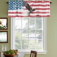 thumbnail image 3 of American Flag Curtain Valances for Windows, Kitchen Valance Window Treatments Panel 2 Pack, Eagle Watercolor USA Flag Rod Pocket Short Curtains for Bathroom Bedroom 54 x 18 Inch, 3 of 8