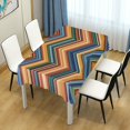 thumbnail image 4 of Yayeee Tablecloths 60" x 120" Rectangle Wrinkle Resistant Party Table Cover, Orange Geometric, 4 of 8