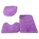 thumbnail image 1 of Injueey 3 piezas exquisitas alfombras de baño antideslizantes hechas a mano textura fuerte absorción de agua antideslizante púrpura Type3 NO3, 1 of 6