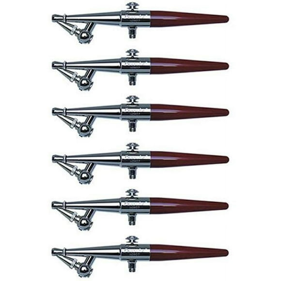Paasche H-6P Aérographe Simple Action 0,64 mm avec Tête Moyenne pour H - Pack de 6