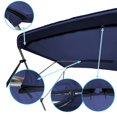 thumbnail image 3 of EliteShield Bimini Top Navy Heavy Duty Marine-Grade Canvas Frame Boat Bimini Top with Boot, 3 of 4