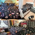 thumbnail image 6 of JOLUSERE 2 Piece Duvet Cover Sets Twin Soft Breathable Washed Microfiber Boho Floral Butterfly Duvet Cover, Black, 6 of 9