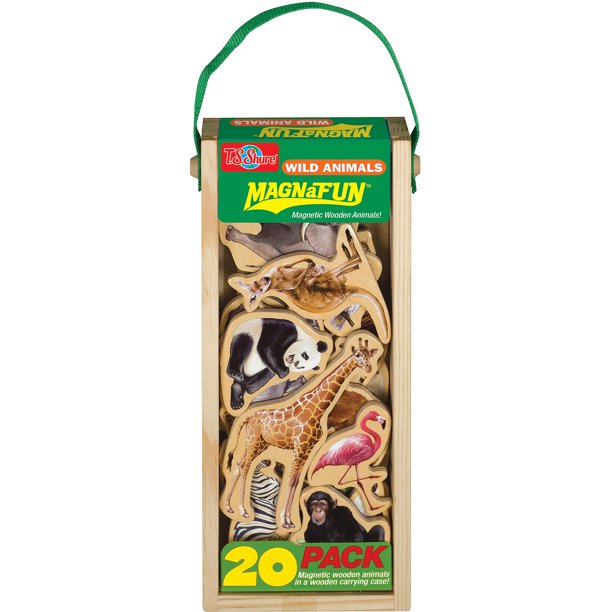 T.S. Shure Wild Animals Wooden MagnaFun Set, 20 Pieces