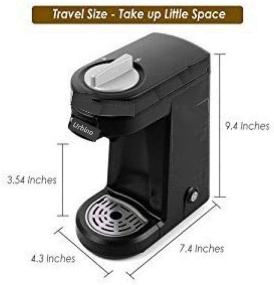 Urbino Java Single serve Coffee Maker Machine K Cup pods compatible Travel size 