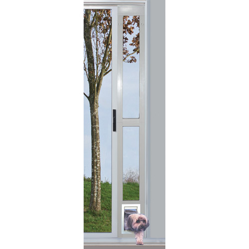 Ideal Modular Aluminum Patio Pet Door White Small For Pets To15