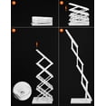 thumbnail image 2 of QWORK Foldable Brochure Display Stand, Magazine Brochure Display Rack Stand, 4 Pocket Literature CatalogTradeshow Display Stand, for Office Store and Exhibition Trade Show (White), 2 of 8