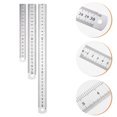 Askfic ruler Stainless Steel Double-Sided Ruler with Metric Graduations ...