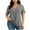 A01-Gray, variant on yoeyez Plus Size Tops for Women with Pocket Summer Tops Short Sleeve Shirts Fashion Buttons V Neck Blouse Dressy Casual Tunic T Shirts Light Blue,XXXL