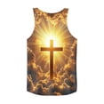 thumbnail image 6 of SGFCWSX Mens Tank Tops Graphic Sleeveless Shirts Breathable Lightweight Beachwear for Vacation Casual Wear Gold Size M, 6 of 6