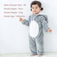 thumbnail image 7 of Penkiiy Autumn Winter Infant Toddler Baby Unisex Child Pajama Plush Onesie One-piece Sloth Costume Cotton One-piece Romper 18-24 Months Gray 2023 Summer Deal, 7 of 7