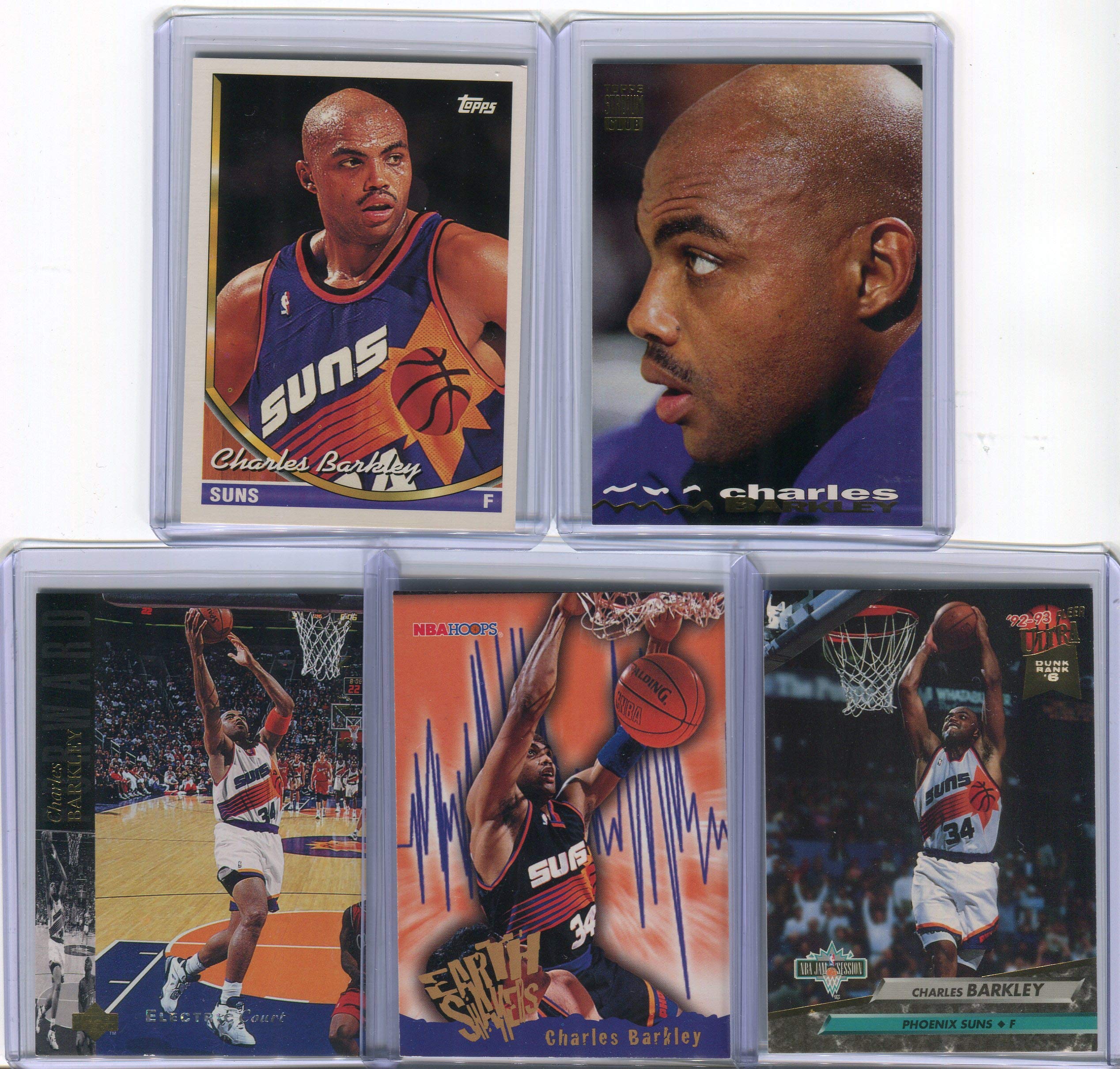 Charles Barkley Phoenix Suns Assorted Basketball Cards 5 Card Lot