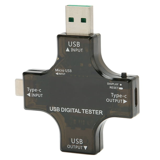 Probador de medidor de potencia USB probador de voltaje multímetro medidor de corriente detector de prueba pantalla digital IPS para capacidad de batería de energía móvil ANGGREK Otros