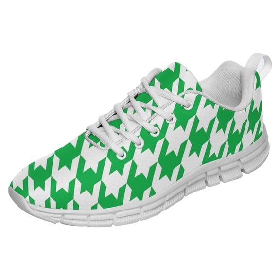 St Patricks Day Shoes for Women Men Running Sneakers Breathable Casual Sport Tennis Shoes White Size 3.5
