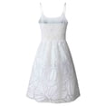 thumbnail image 4 of Vestido de fiesta con volantes estampado liso de mujer: manga corta, espalda descubierta, poliéster, tallas S-XL, estampado floral, perfecto para fiestas de verano/playa., 4 of 6