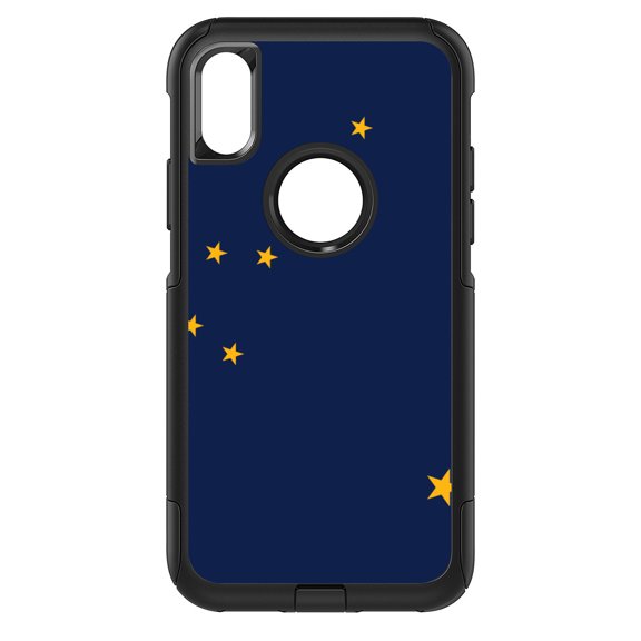 DistinctInk Custom SKIN / DECAL compatible with OtterBox Commuter for iPhone XR (6.1" Screen) - Alaska State Flag - US State Flag