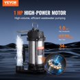 thumbnail image 2 of Submersible Sewage Pump Water Pump 1HP 5770GPH 34 ft Lift for Basement, 2 of 6