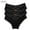 Black, variant on Lolmot 3 PCS Women Floral Lace Underwear Cut Out Scallop Trim Panty Midi Waist Brief Panties Stretch Invisible Seamless Bikini Lace Panties